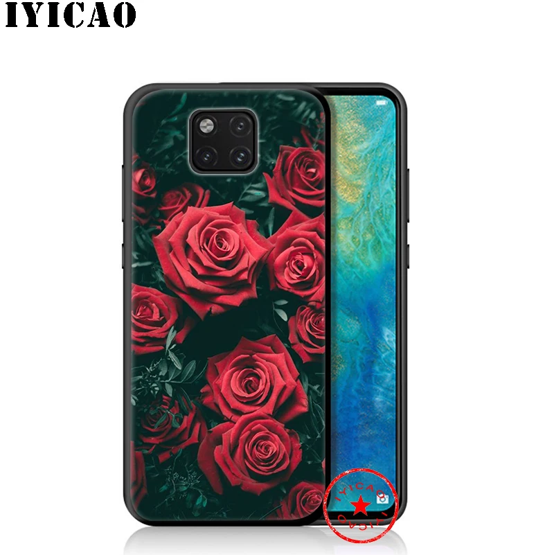 IYICAO Cool Rose Colorful Soft Case for Huawei P30 P20 P10 P9 P8 2017 2016 2015 P Smart Z Plus 2019 Mate 20 10 Lite Pro Mini |