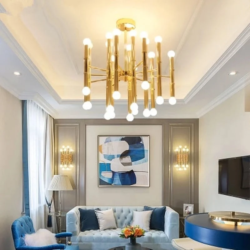 Прямоугольный подвеска фонарный столб Современная тарелка хром золото Led люстра