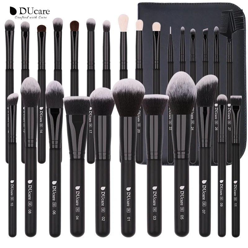 Кисти для макияжа DUcare 8 27 шт. набор кистей профессиональные высокое качество