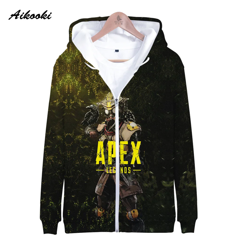 

Лидер продаж, толстовка Aikooki с капюшоном на молнии с 3D-принтом игры Apex Legends, Мужская/женская зимняя толстовка, повседневная одежда в стиле Хар...