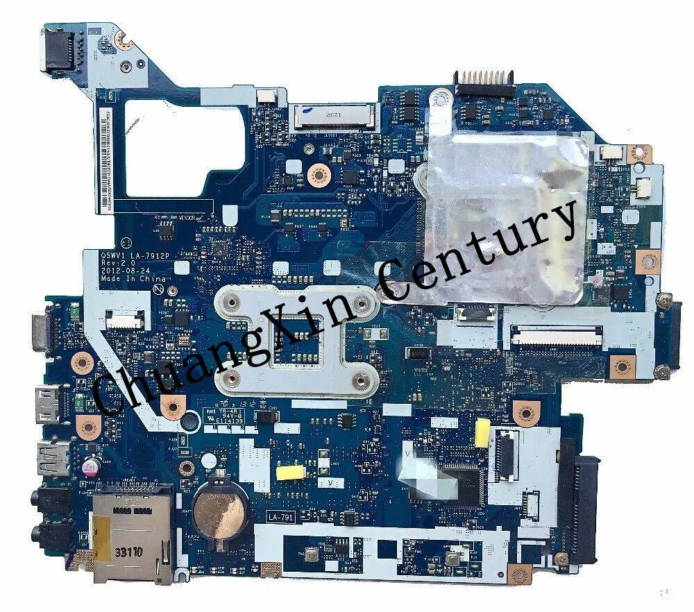 Для acer aspire V3-571 V3-571G E1-571G Материнская плата ноутбука HM77 DDR3 NBRZP11001 Q5WVH LA-7912P полностью протестирована