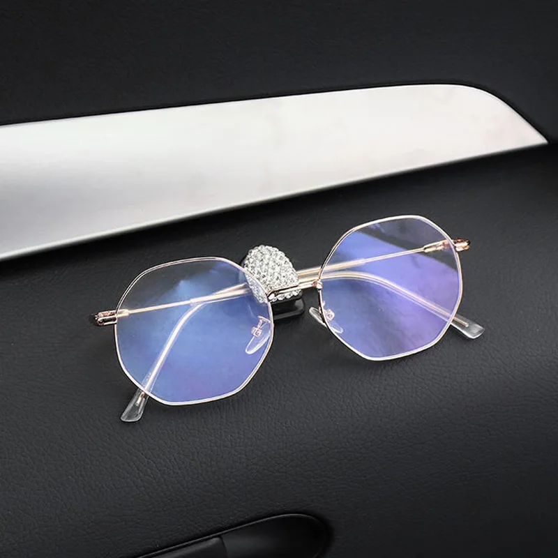 

1pcs Creative Mini Bling Car Hooks Crystal Rhinestone Car Mounted Hooks For Groceries Bag Home Wall Decorations Door Hanging