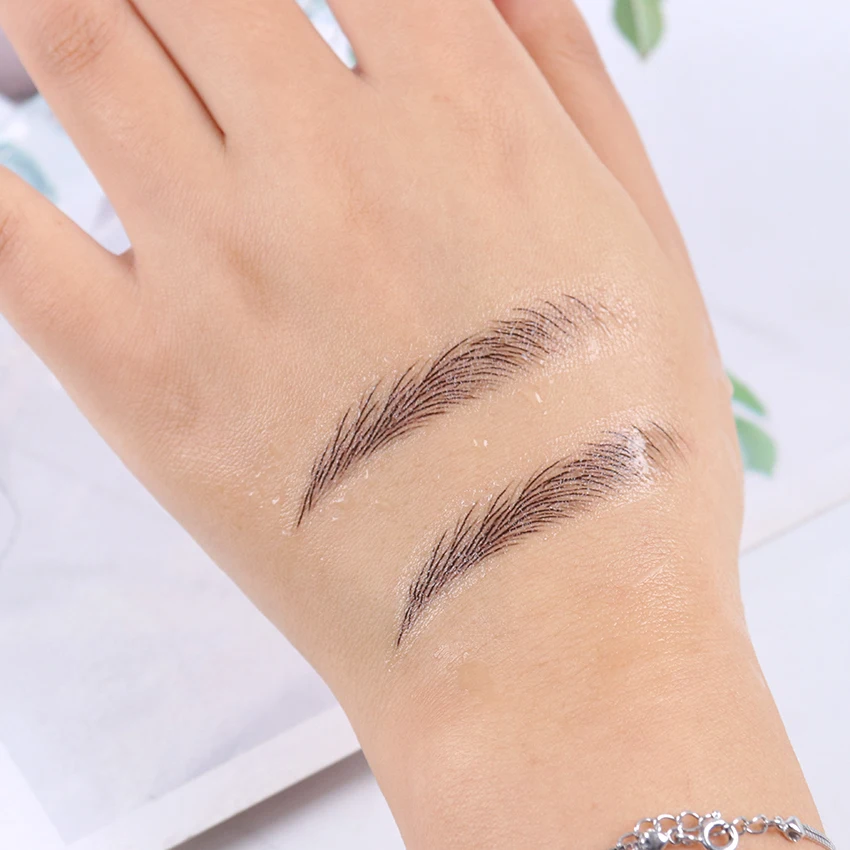 

1 Sheet 4D Hair-like Eyebrow Tattoo Sticker False Eyebrows 7 Day Long Lasting Super Waterproof Makeup Eyebrow Sticker Cosmetics