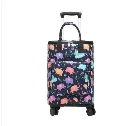 Grocery Shopping Bag With Wheels Portable Folding Travel Trolley Shopping Bag Picnic Insulation Shopping Bag Household Grocery