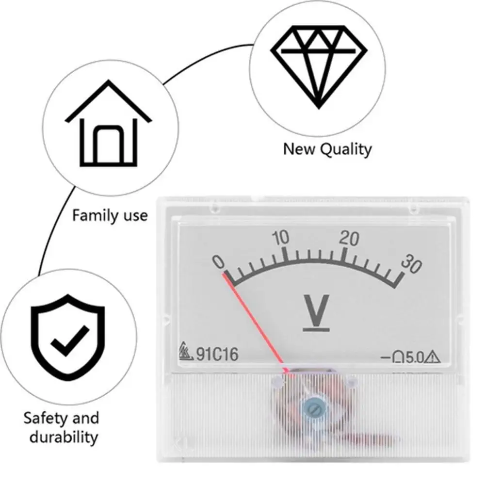 

30v 85C1 Current And Voltage Meter Professional Pointer Voltage Measuring Instrument Analog Volt Meter Voltage Panel