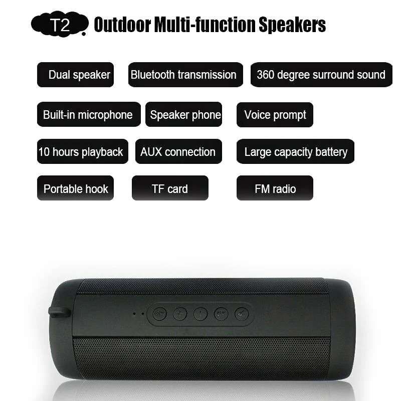 Bluetooth музыкальный бас динамик водонепроницаемый портативный светодиодный