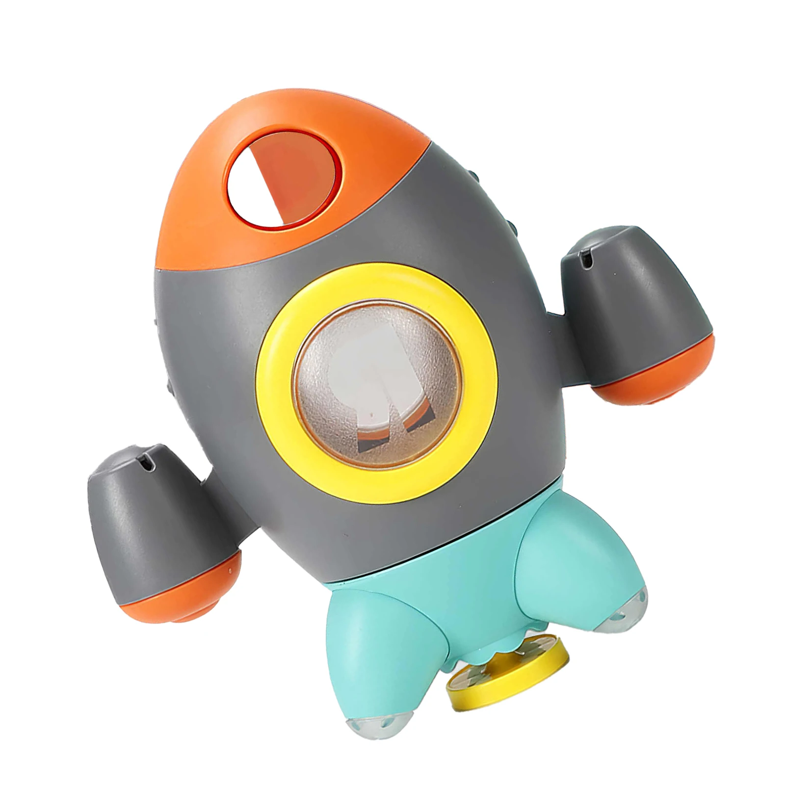 

Bath Toys Cool Space Rocket Fountain Rotating Sprinkler Playing Water Shower Toy Matte Surface Hair Washing Bathtub Toy For Baby