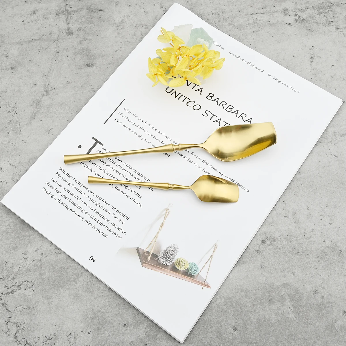 Роскошная матовая Золотая посуда набор столовых приборов из нержавеющей стали 304