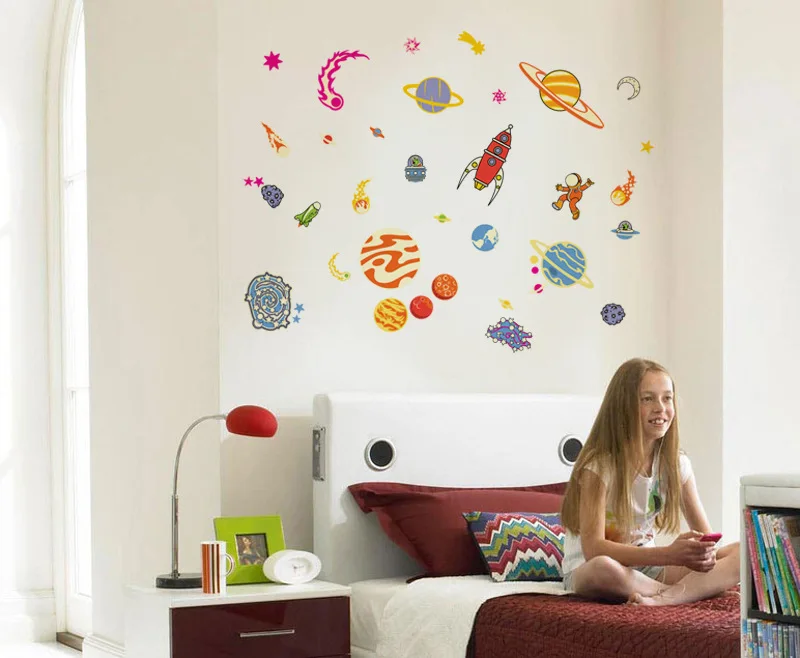 

Wall Stickers for Baby Room Door Decoration Stickers Child Room Decor Waterproof Vinyl Wall Decal Kawaii Creative Anime Cartoon