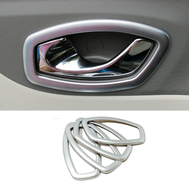 

For Renault Captur 2013-14 15 16 17 2018 ABS Chrome door inner built handle bowl frame lamp moulding Car styling accessories