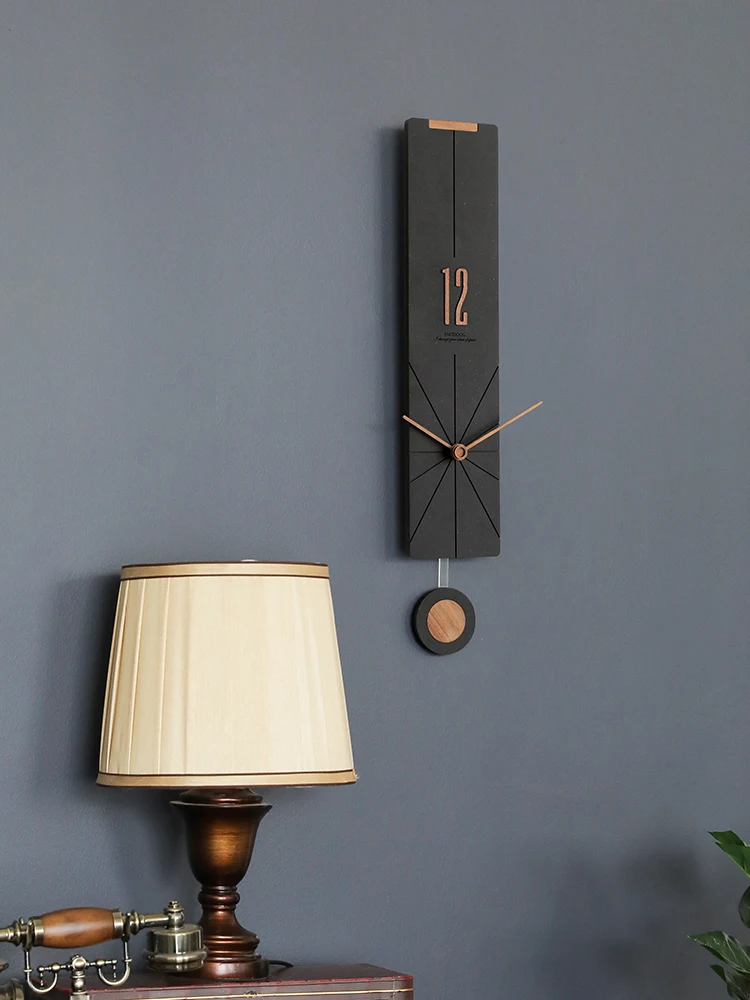 

Creative Nordic Wall Clock Simple Vintage Living Room Digital Pendule Wooden Wall Clock Reloj De Pared Home Decor DB60BG