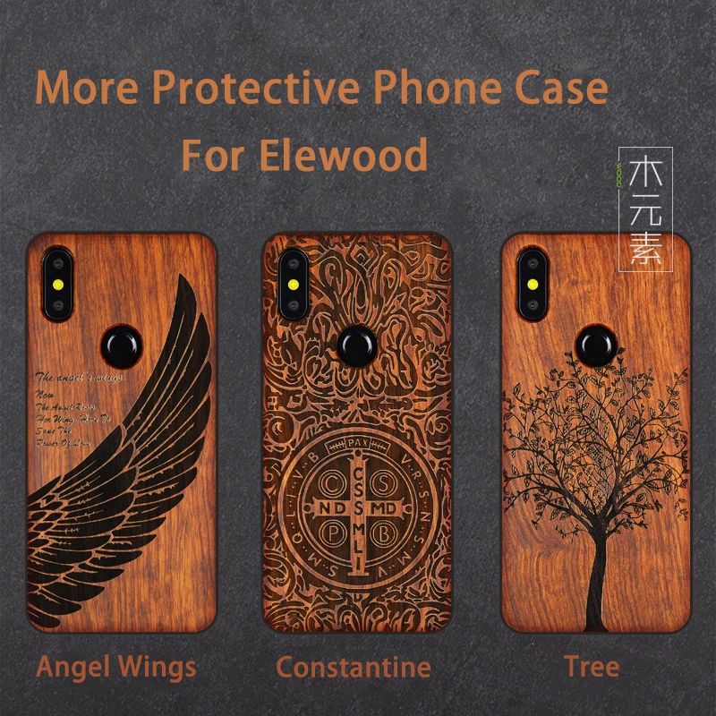 elewood custom 3d carved picture wood cases luxury tup soft edge cover wooden accessory thin shell protective samsung phone hull free global shipping