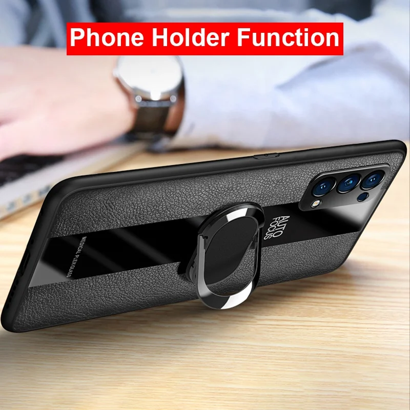 luxury leather phone case for realme gt neo 2 2t flash master explorer narzo 30 5g ring cover case for realme q2 q3 pro carnival free global shipping
