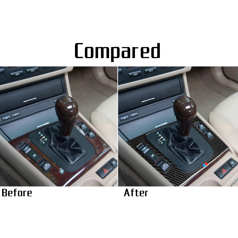 1 шт. наклейка * Панель переключения передач из углеродного волокна для BMW 3 серии