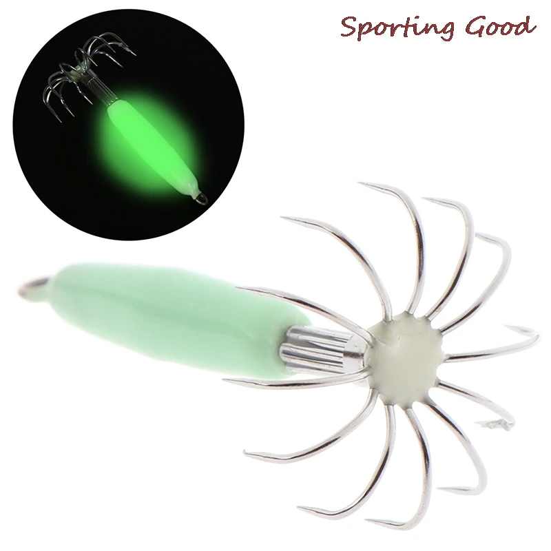 

Luminous Squid Lure Hook Fish Hook Vivid Lifelike Simulation Squid Hook Fishing Tackle Lures Squid Jig Lures With Hook