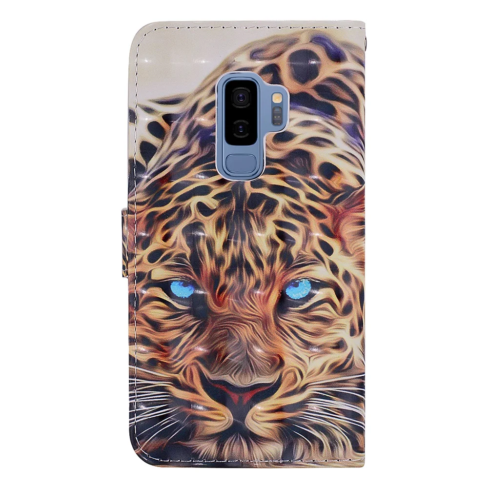 Для samsung Galaxy S10E S10 S8 S9 Plus S7 Edge 3D окрашенный чехол Кожаный чехол-книжка кошелек Карманный с отделениями для карт