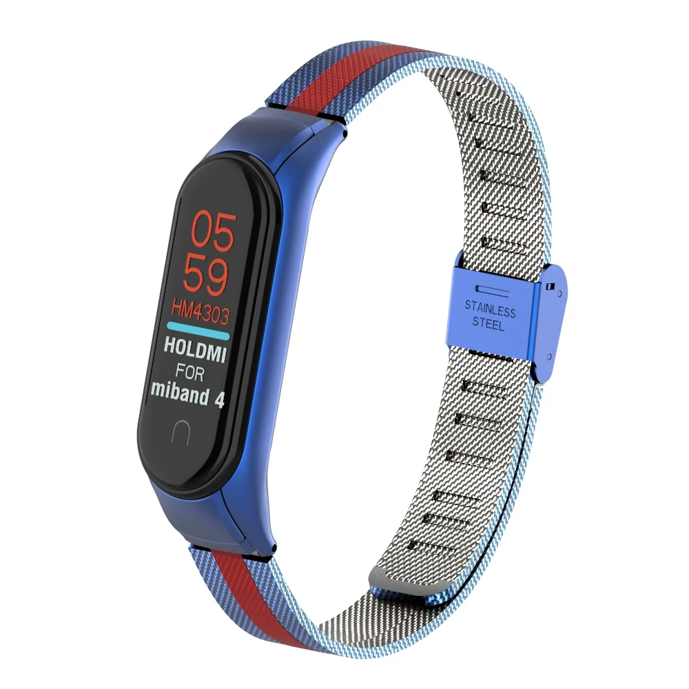Металлический ремешок для Xiaomi Mi Band 3 Нержавеющая сталь браслет ремень Mi Band 3 Mi3 сменный ремешок; Смарт-часы Mi 3