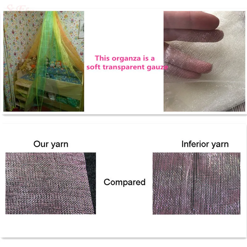 Cheap! 510 M Sheer Crystal Organza Tulle Roll Fabric For Draping Wedding Ceremony Party Home Decoration New year 5z | Дом и сад
