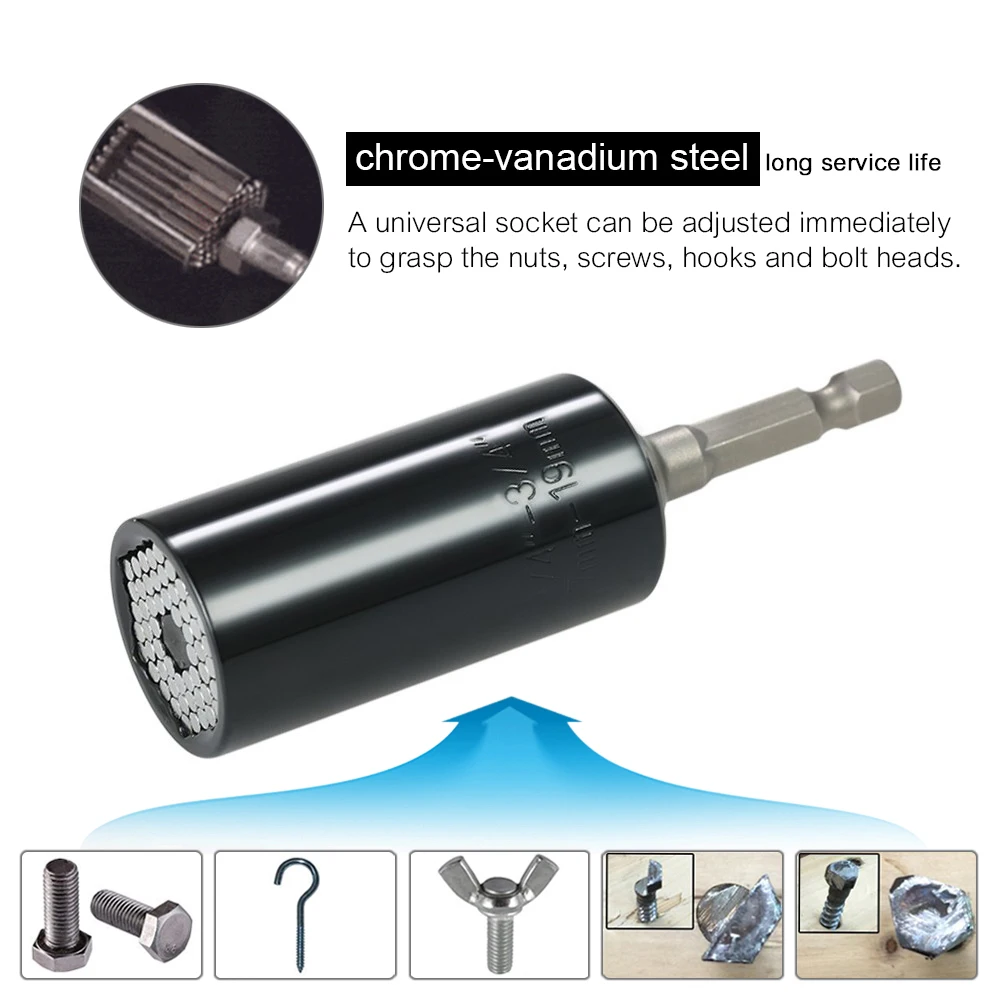 Универсальный динамометрический ключ с набором головок 7-19 мм | Инструменты