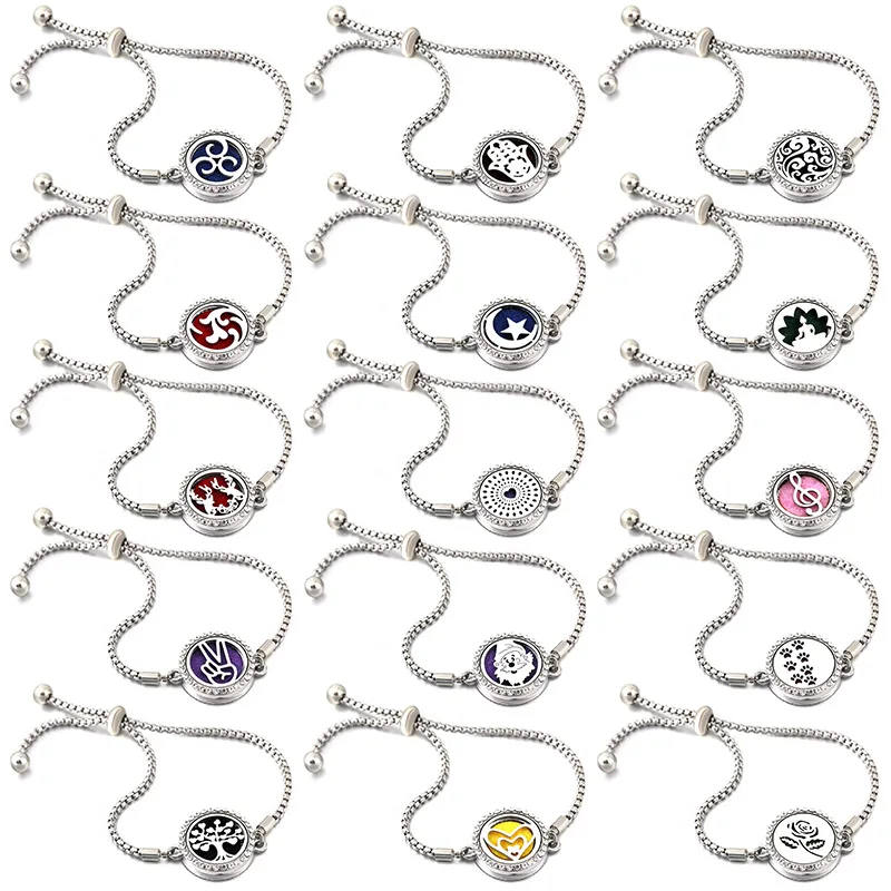 2019 новый стиль циркониевый браслет для ароматерапии из нержавеющей стали с