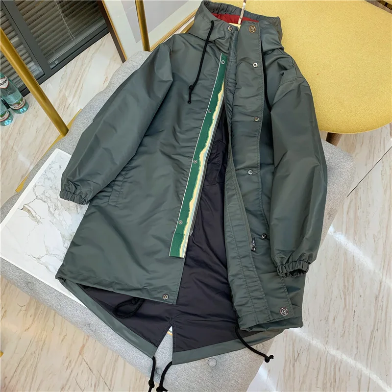 Женский Тренч длинная куртка с капюшоном и завязками новинка 2019|Женские плащи