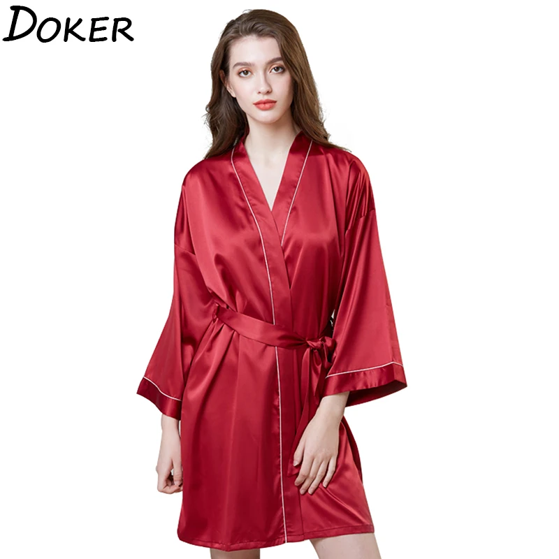 Шелковое ночное белье для женщин весна лето 2020 ночная рубашка с длинным рукавом