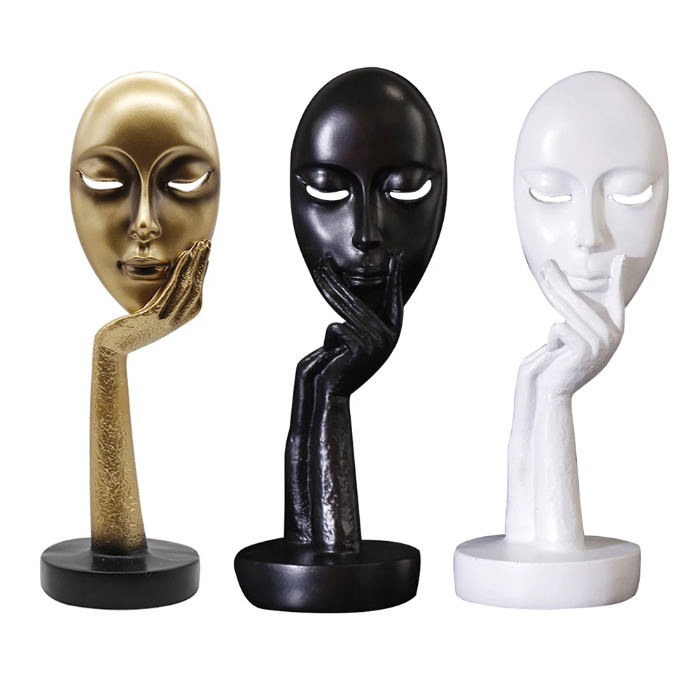

Modern Human Meditators Abstract Lady Face Character Resin Statues Sculpture Art Crafts Figurine Home Decorative Hotel Display