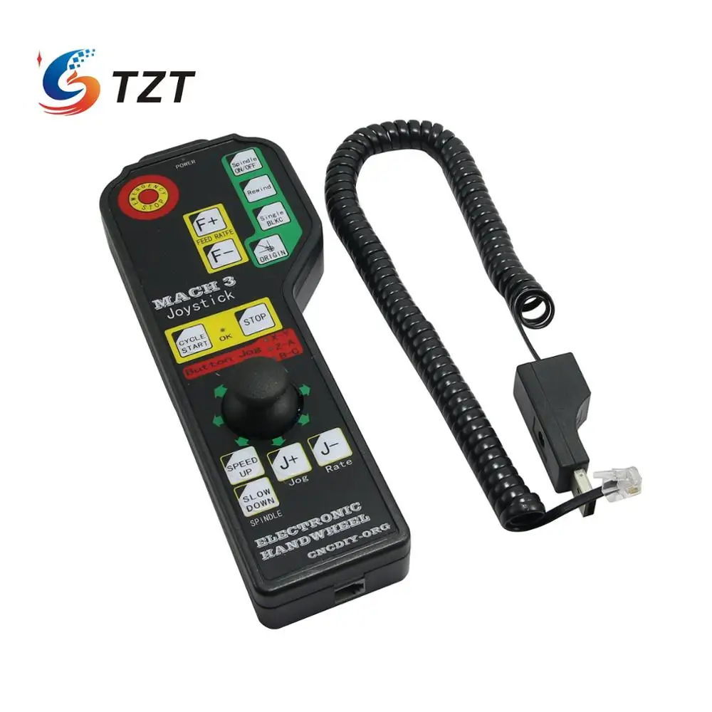 TZT Mach3 6 осевой USB джойстик рокер Ручной Электронный маховик для станка с ЧПУ |