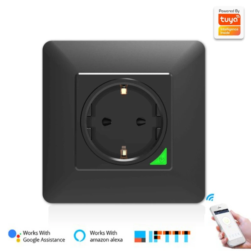 

Умная настенная розетка с голосовым управлением, 16 А, Wi-Fi