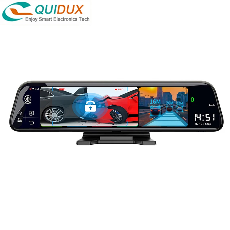 Автомобильный видеорегистратор 4 Гб + 32 ГБ Android 8 1 Центральная камера 12 дюймов