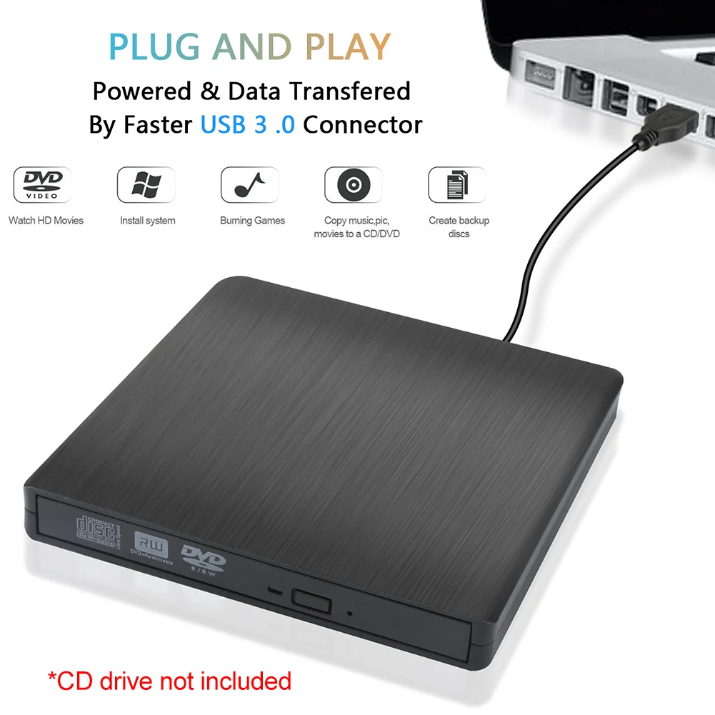 

Optical Drives Enclosure Case 5Gbps USB 3.0 SATA External DVD CD-ROM RW Player Optical Drives Enclosure Laptop Accessories