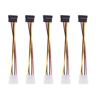 laptop adapter new 4pin ide molex to 2 serial ata sata y splitter hard drive power supply cable computer cable