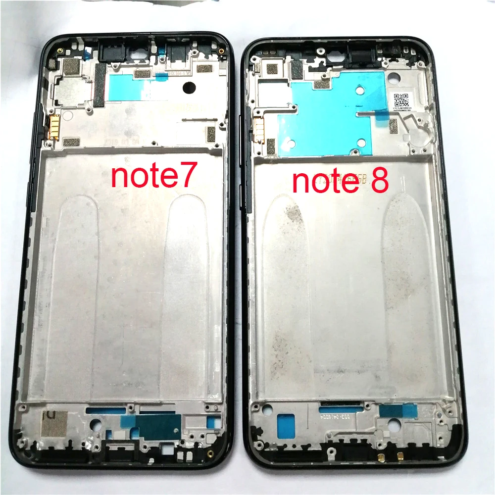 For Xiaomi Redmi Note 7 8 Middle Frame Housing Bezel Pro LCD Supporting Front +Power Volume Button Parts | Мобильные телефоны и