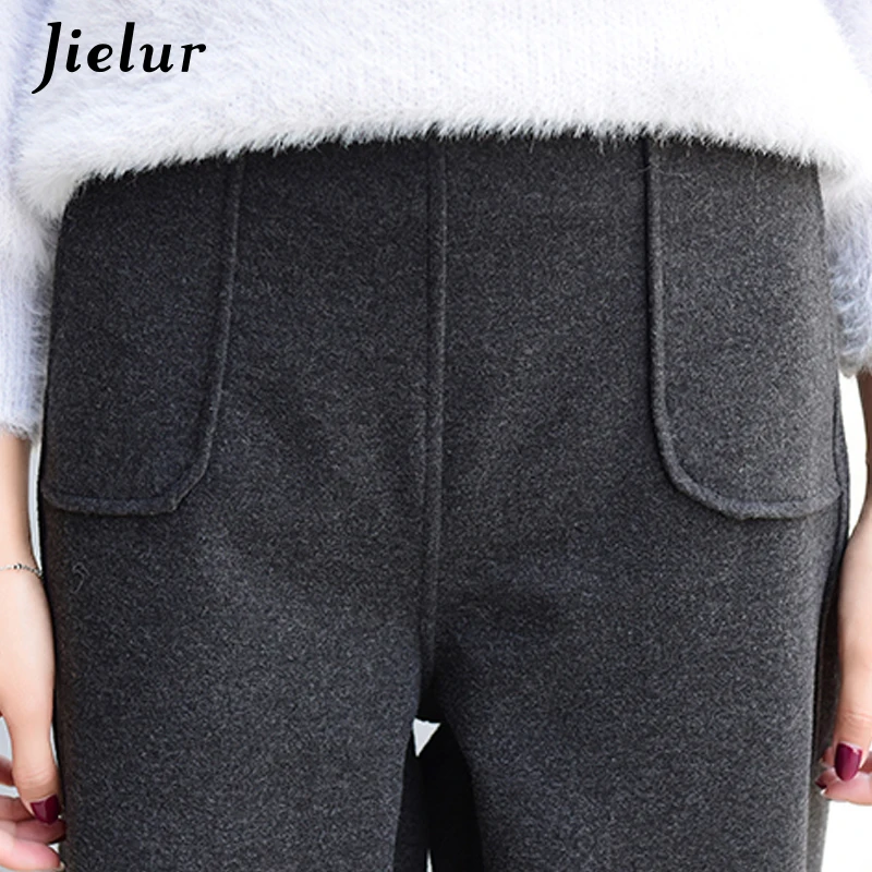 Jielur осеннее новые свободные женские брюки с высокой талией Элегантные широкие
