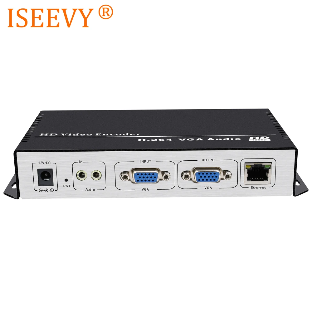 ISEEVY H.264 VGA видео энкодер IPTV для прямой трансляции поддержка RTMP RTMPS RTSP UDP HTTP и Facebook