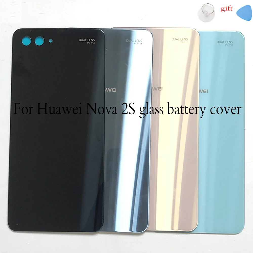 Стеклянная задняя крышка корпуса для Huawei Nova 2S аккумулятора сменный Корпус