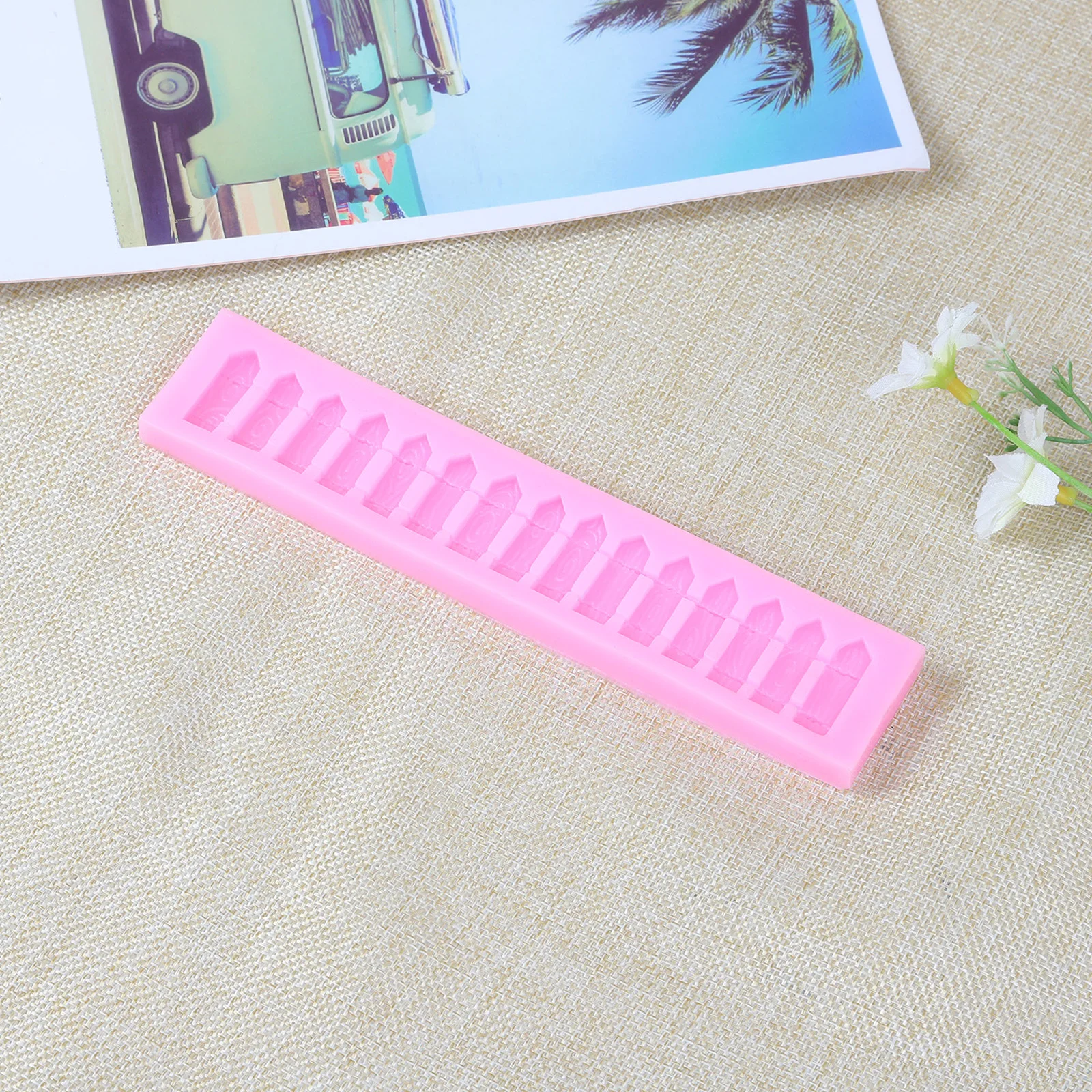 Пикет длинной формы забор торт декоративные силиконовые помадка форма для