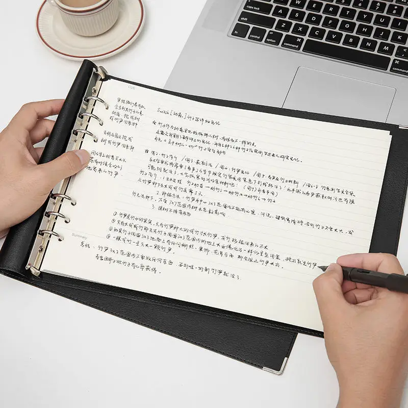 Блокнот планировщик формата А4 с листьями внутренняя бумага без рисунка в виде