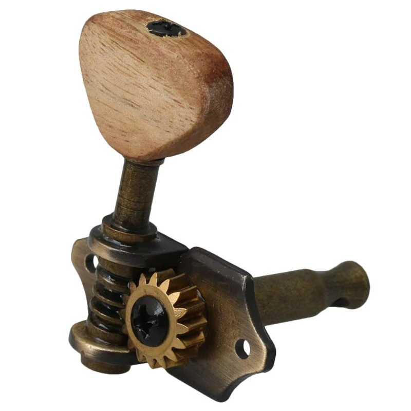 BMDT-6Pcs Vintage Acoustic Guitar String Tuning Pegs Tuners Acacia Knobs 3R3L Bronze | Спорт и развлечения