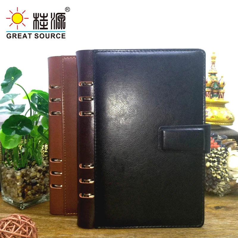 Папка скоросшиватель кожа Конференц файл 6 колец для A5 планировщик мероприятий