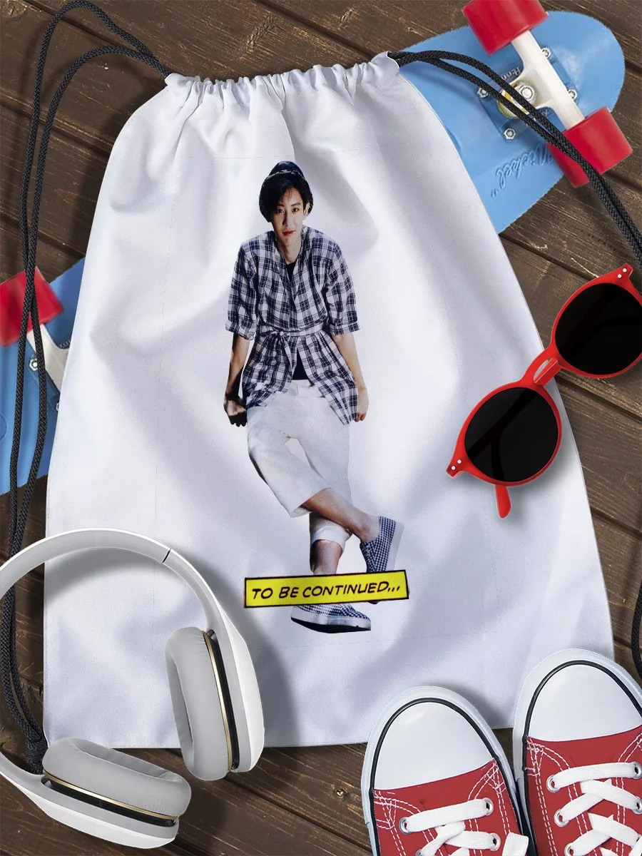 Мешок для сменной обуви EXO (k-pop idols айдолы in Xiumin D.O. Kai and Sehun экзо) - 20480 | Багаж и сумки