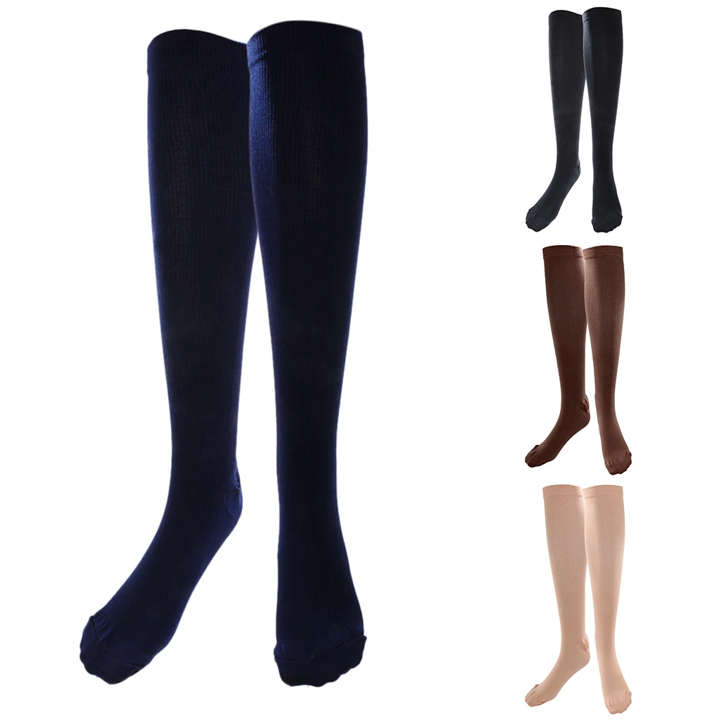 

Anti-Fatigue Knee High Stockings Leg Calf Compression Support Socks Navy L