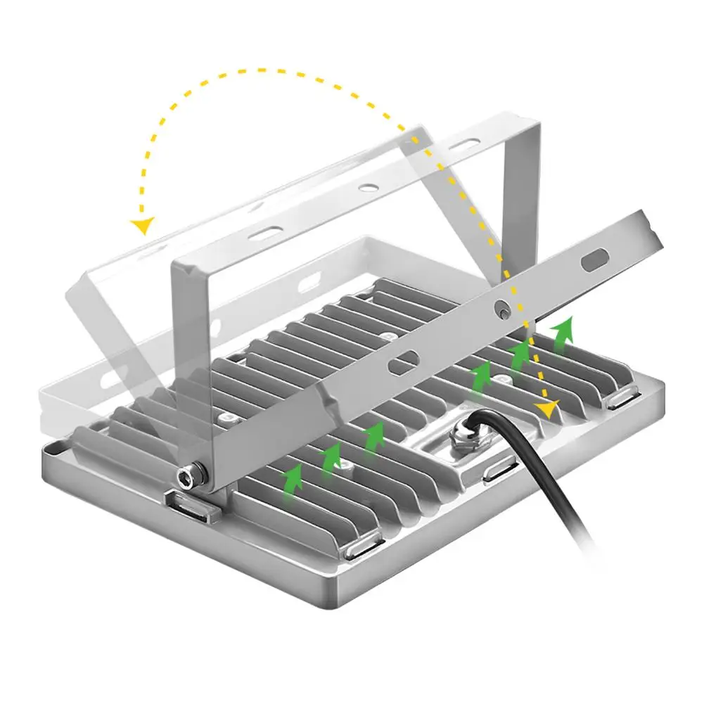 

Black White LED Floodlight PIR Motion Sensor 220V 10W 20W 30W 50W 100W Outdoor Lamp Waterproof IP66 Spotlight Courtyard Footpath