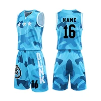camouflage pattern basketball suits tracksuit training vest and shorts men and women sports jersey breathable kits uniform diy