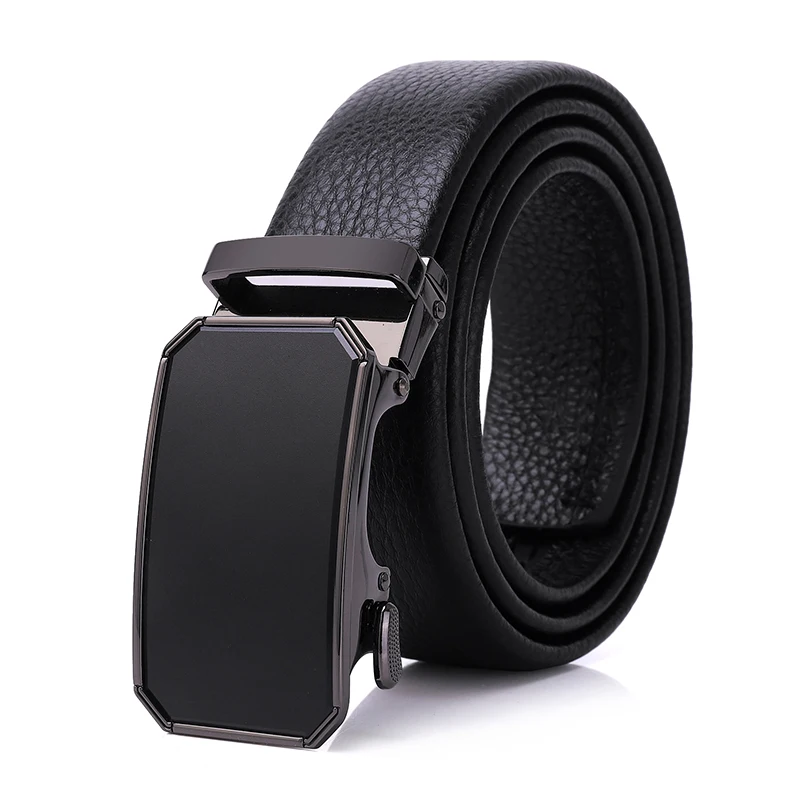 Высококачественный мужской ремень из воловьей кожи с автоматической пряжкой