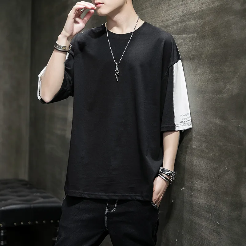 Мужская футболка с короткими рукавами в Корейском стиле одежда для подростков |