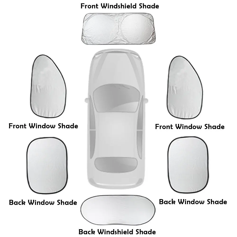 

6pcs Summer Car Windshield Sun Shade For Mercedes Benz W205 W212 W124 W204 AMG W203 W210 W211 W176 W166 A B C E Accessories