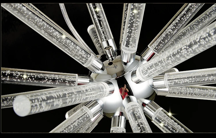 

Nordic Spider Star Planet Bubble Crystal Chandelier Hanging Lighting Modern LED Bulbs Restaurant Dining Room Bar Flush Mount AC