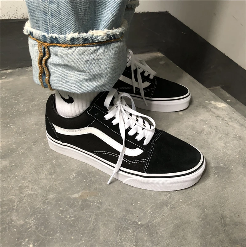 VANS OLD SKOOL обувь для скейтбординга унисекс для спорта на открытом воздухе Классическая серия для отдыха парусиновая многоцветная удобная обувь на плоской подошве со шнуровкой VN000D3HW00