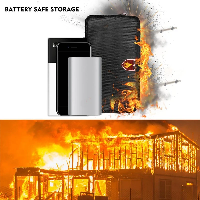 

GPS RFID Fireproof Money Bag Pouch Cash Bank Cards Passport Valuables Organizer Holder Safe Storage Signal Blocking Bag
